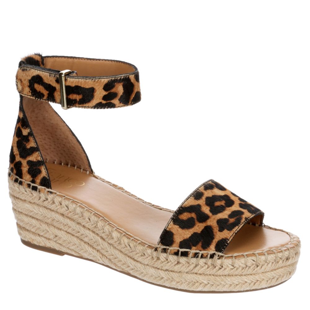 Leopard Franco Sarto Womens Pela Wedge Sandal | | Rack Shoes