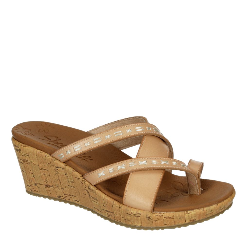 skechers womens beverlee wedge sandals