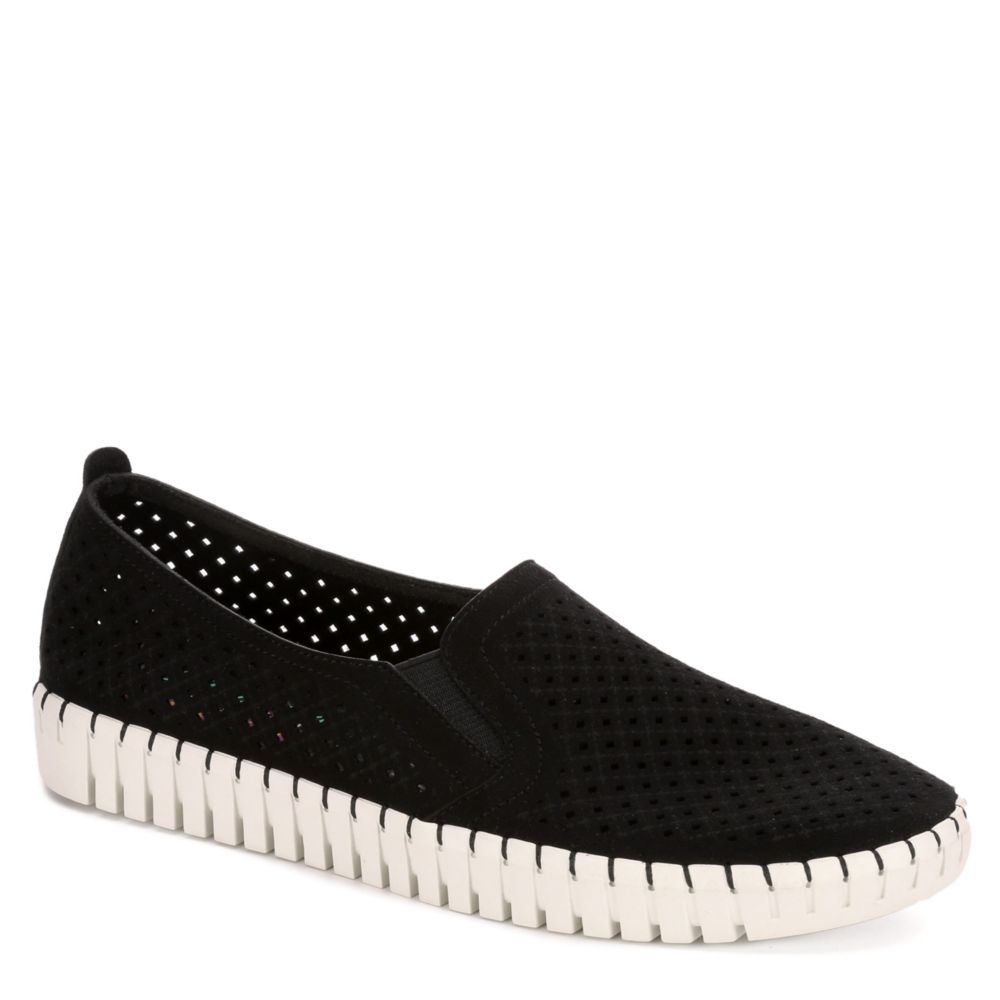 skechers womens black slip ons