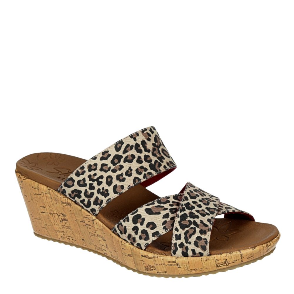 leopard skechers sandals