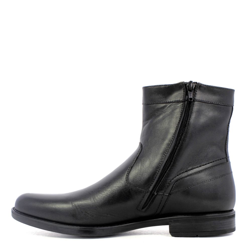 Black Florsheim Mens Midtown Plain Toe Zip Boot | Boots | Rack Room Shoes