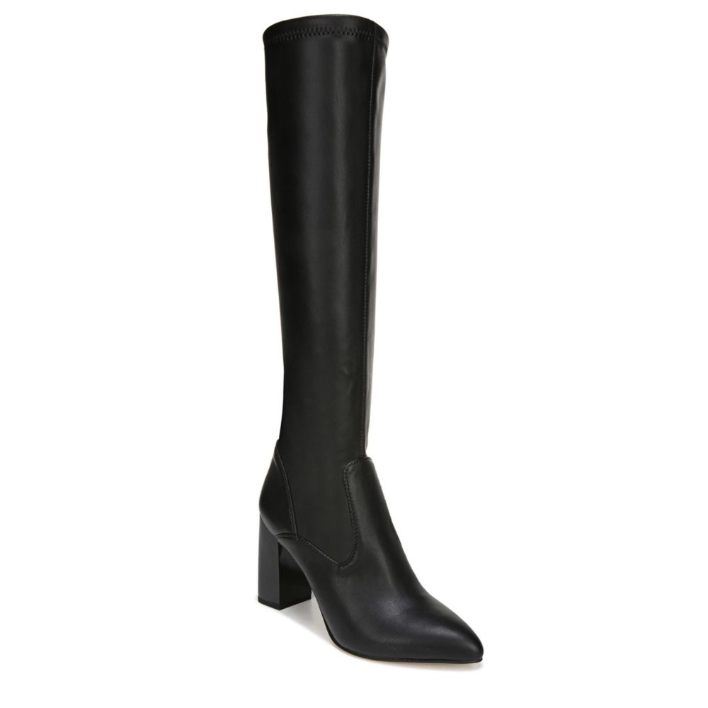 STRUT Black Over The Knee Pointed Toe Boot