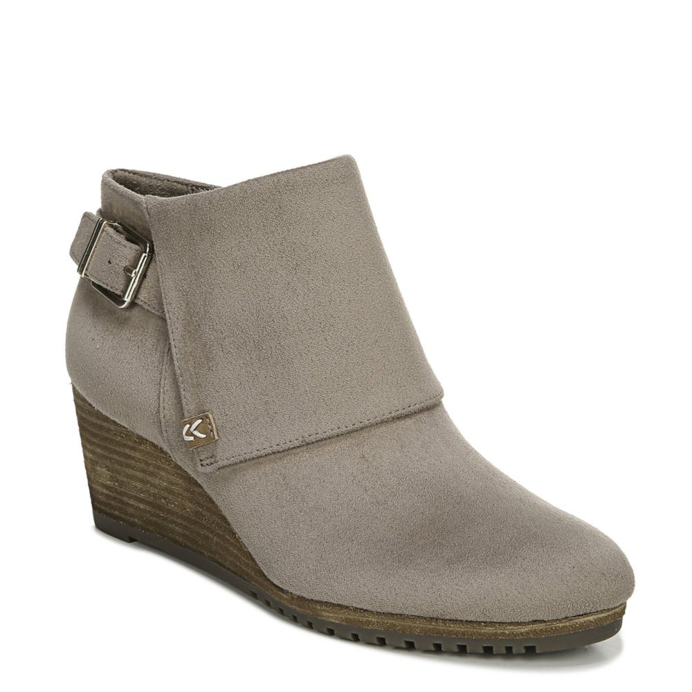 taupe wedge bootie