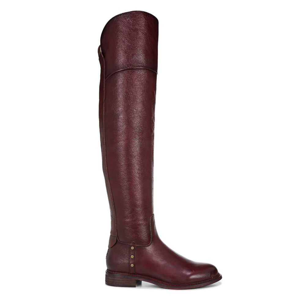 Cognac over the knee wide calf boots sale