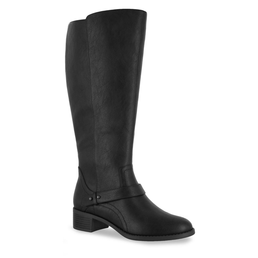 Womens black 2025 wide fit boots