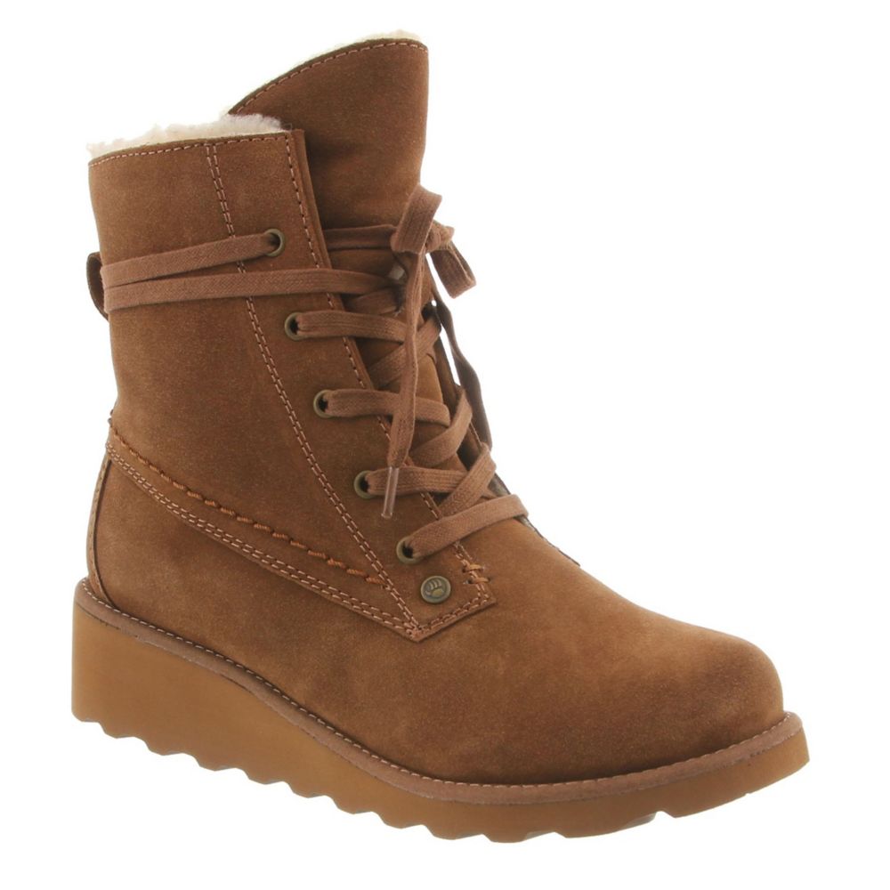 Womens wide calf on sale lace up boots