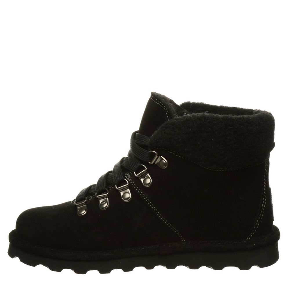 WOMENS MARTA LACE-UP WATER RESISTANT FUR BOOT