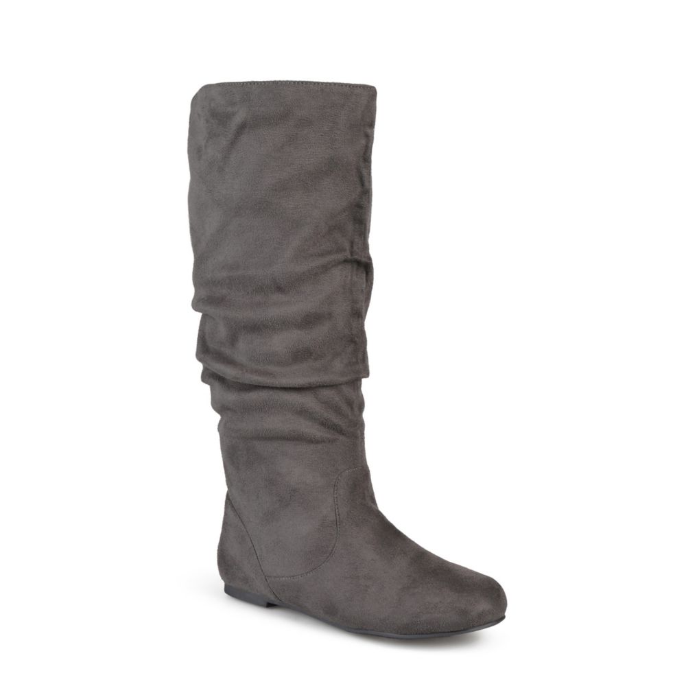 grey wide calf boots