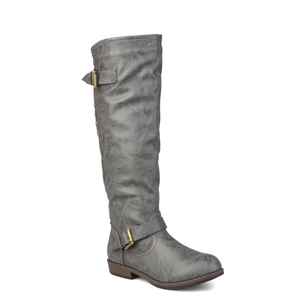 Grey knee high outlet boots wide calf