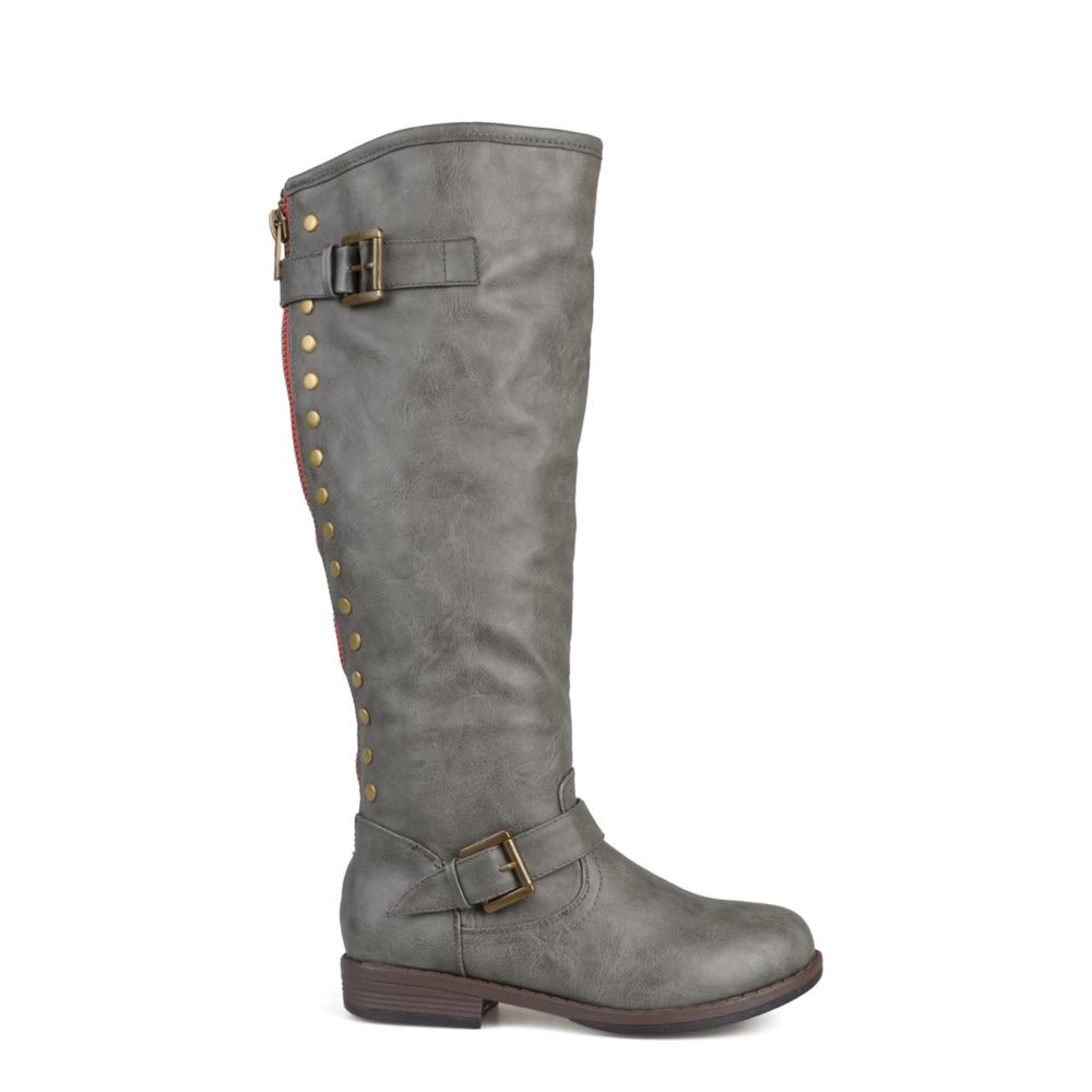 womens gray boots wide calf