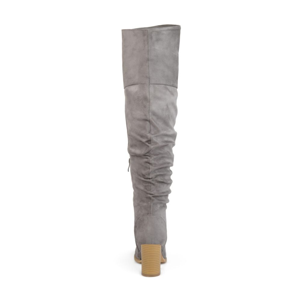 womens wide calf grey boots