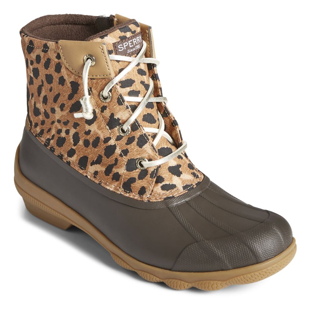 duck boots leopard print