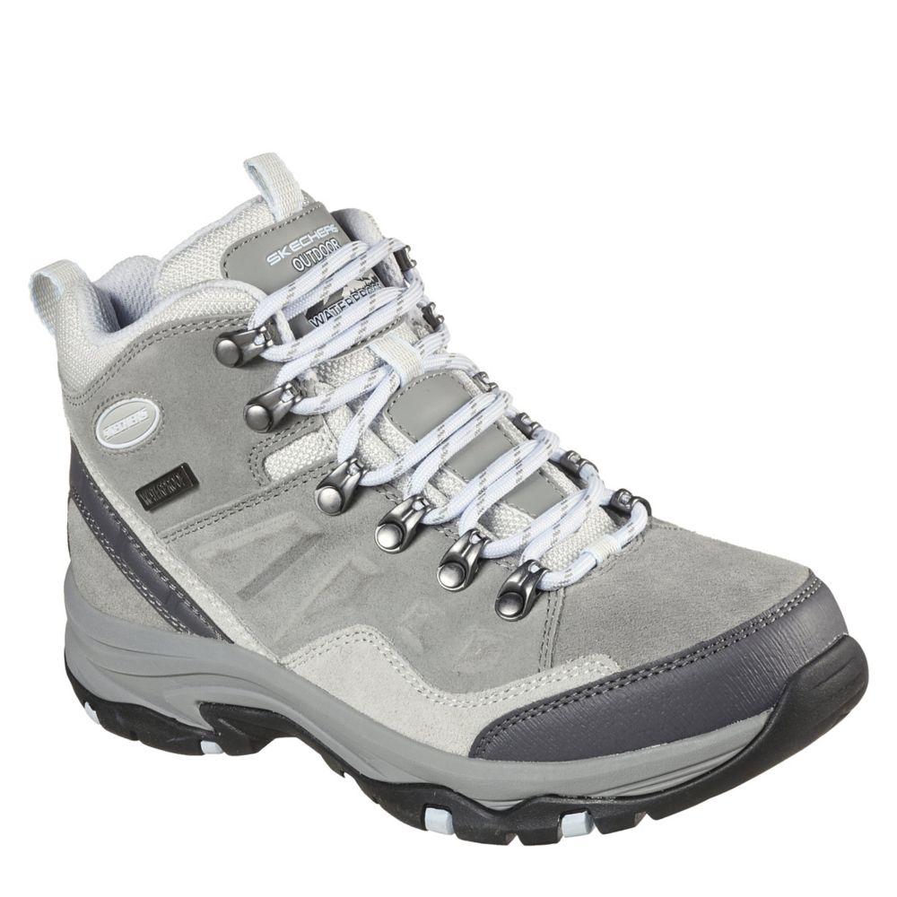 womens walking boots grey