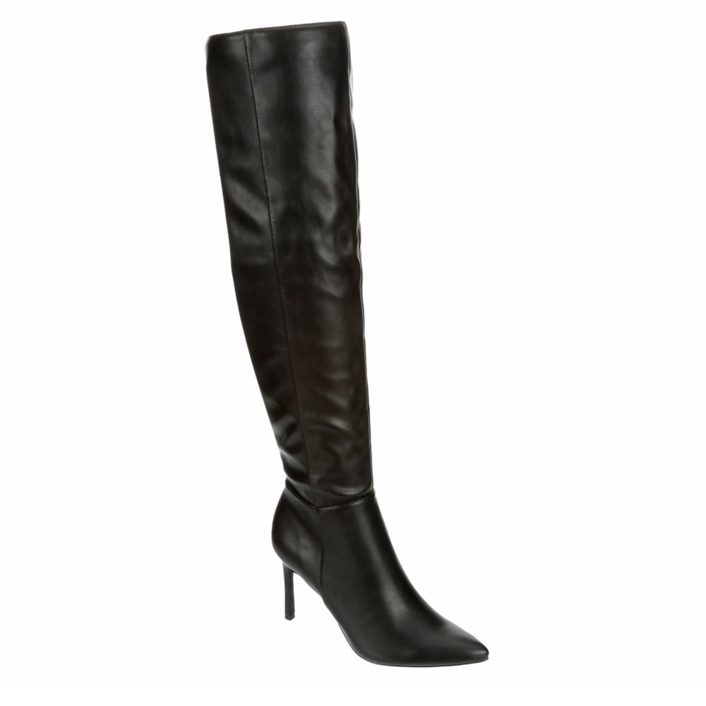 wide calf boots black