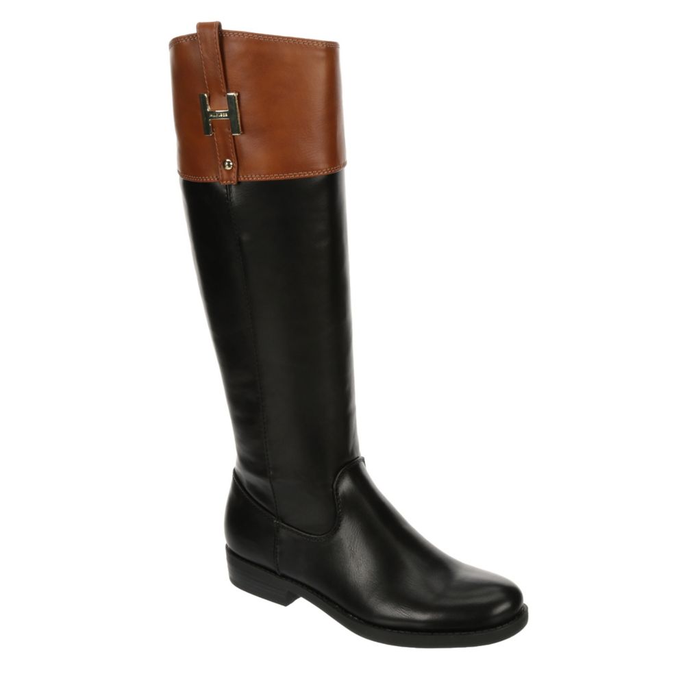 tommy hilfiger two tone riding boots