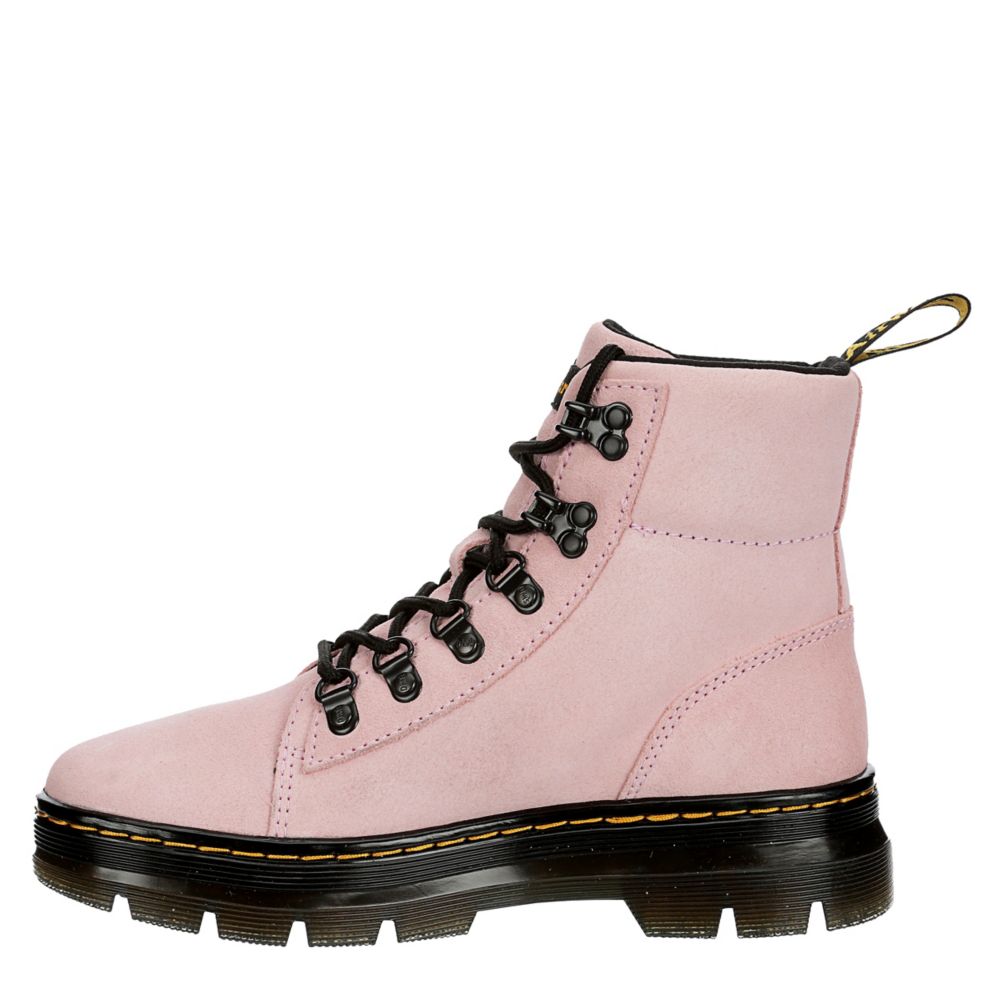 pink suede doc martens