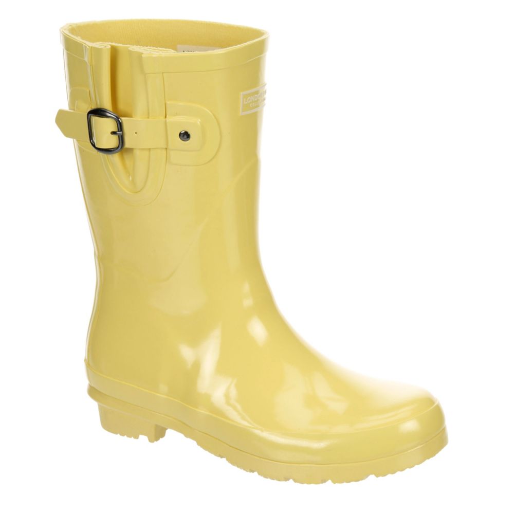 yellow london fog rain boots