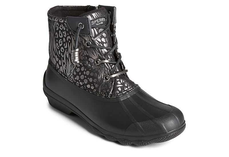 Black Sperry Womens Syren Gulf Metallic Animal Duck Boot | Boots | Rack  Room Shoes