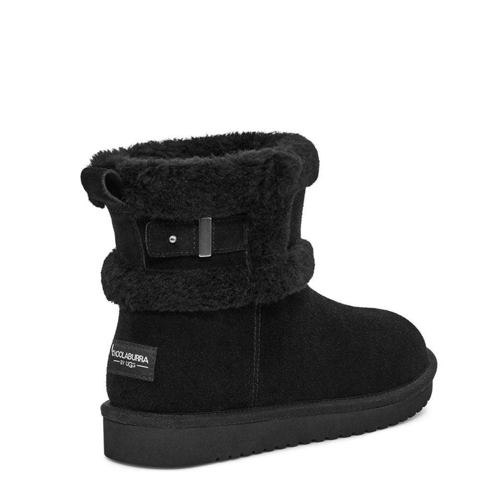 black fluffy ugg boots