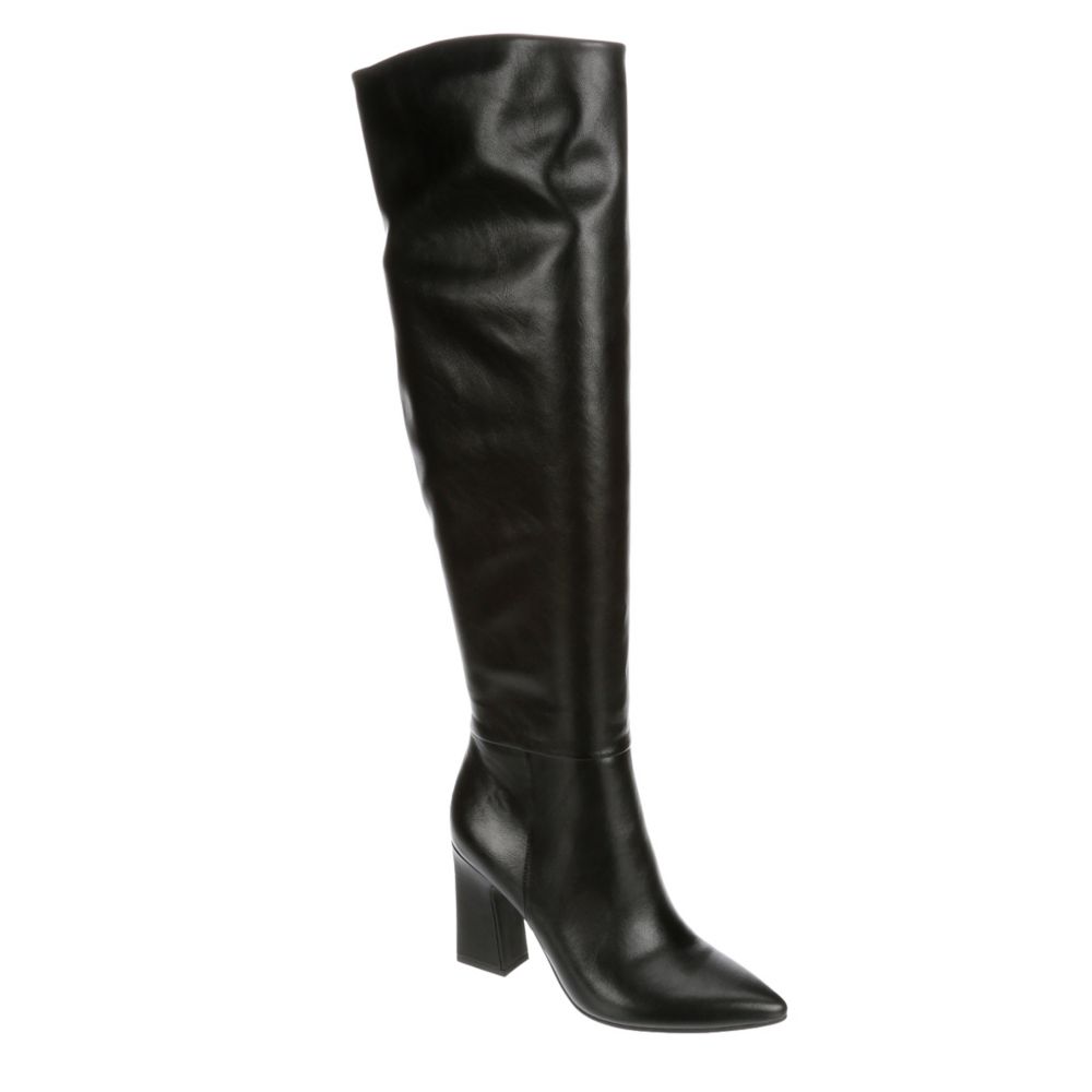 Wide fit over outlet the knee black boots