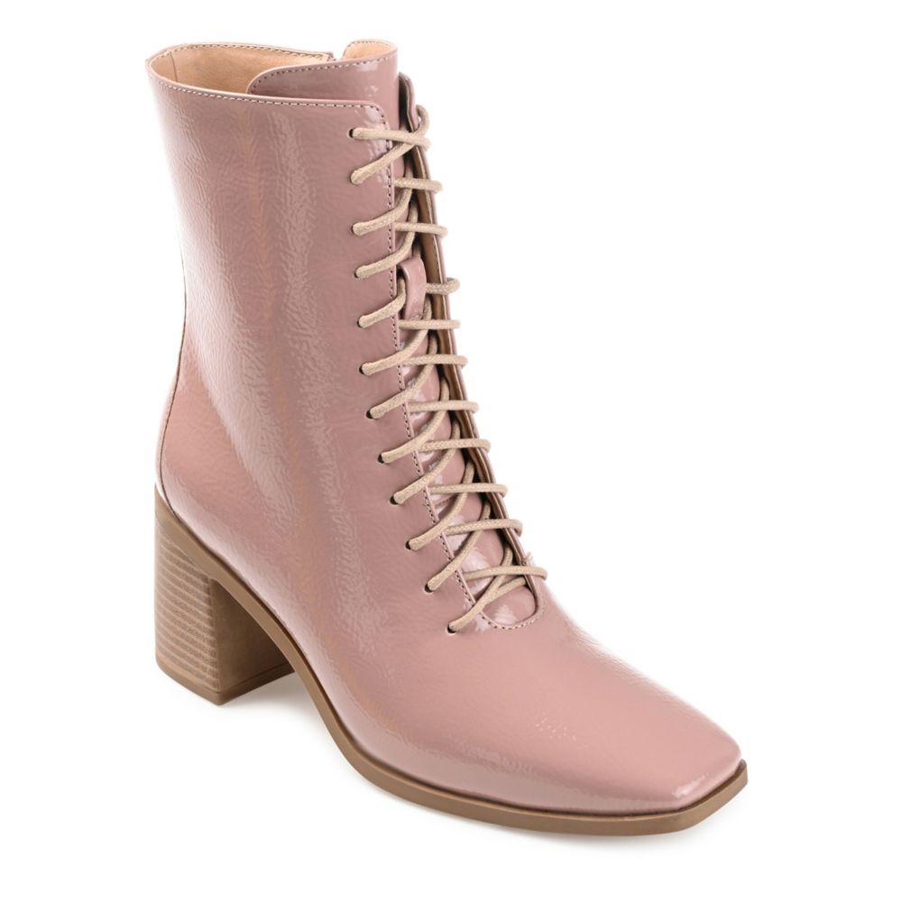 pale pink ankle boots