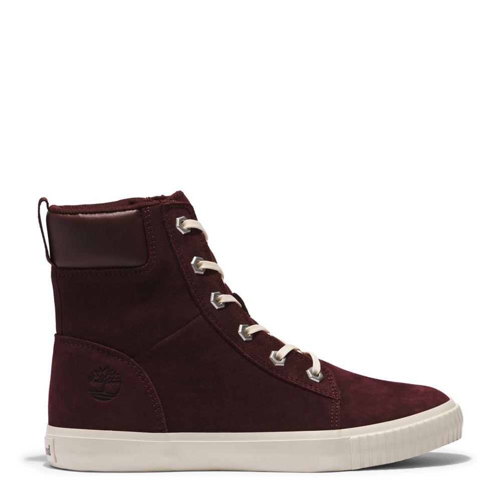 Burgundy Timberland Womens Skyla Bay 6 Sneaker Boot, Sneaker Boots