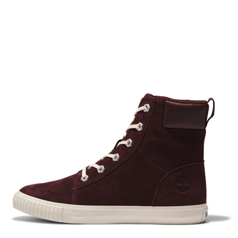 Burgundy Timberland Womens Skyla Bay 6 Sneaker Boot, Sneaker Boots