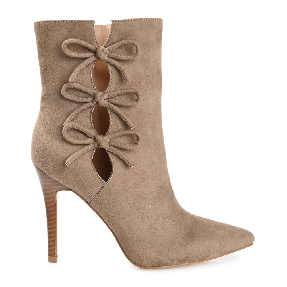 Taupe Journee Collection Womens Deandra High Heel Short Boot Rack