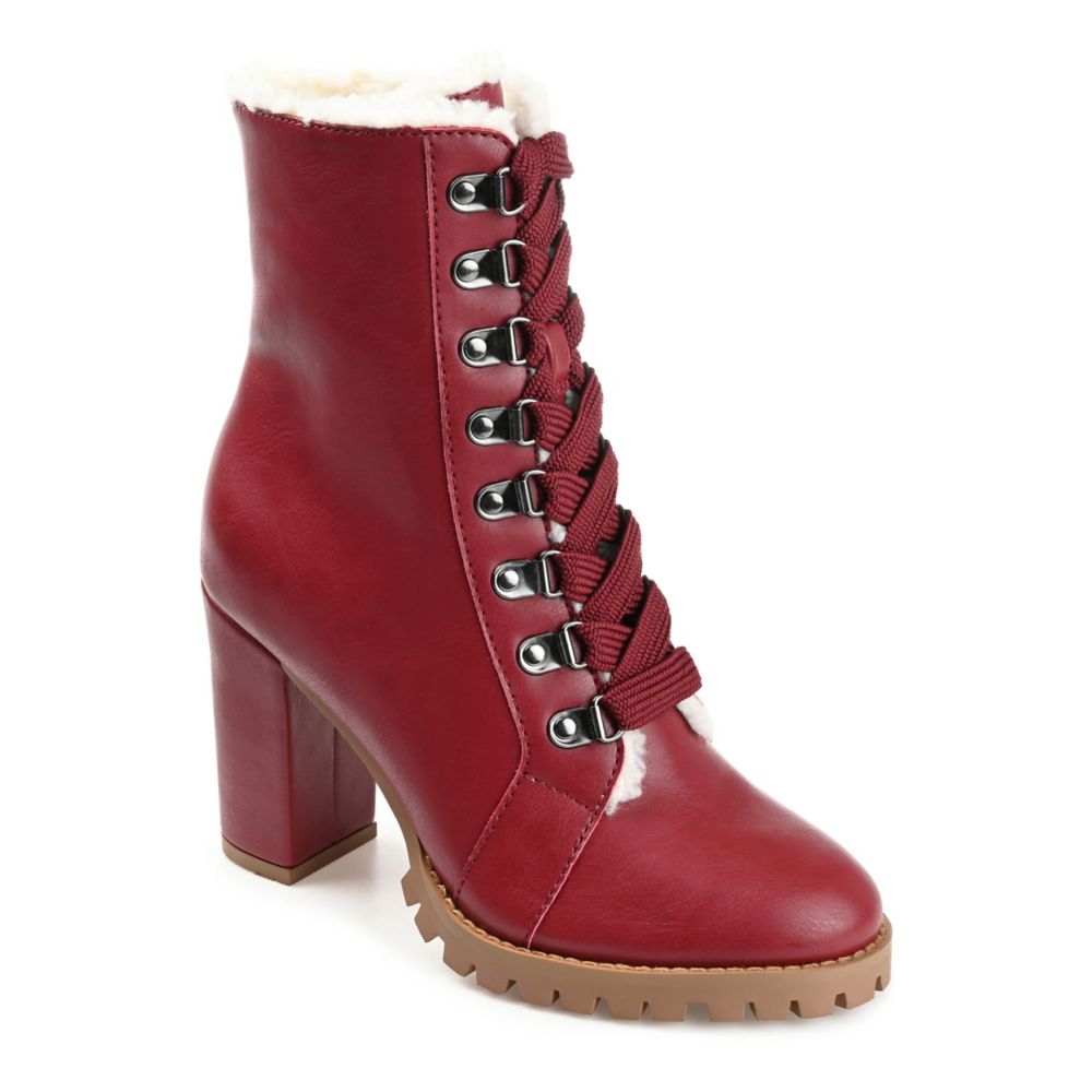 Red Journee Collection Womens Fauna Combat Heel Boot | Boots | Rack ...
