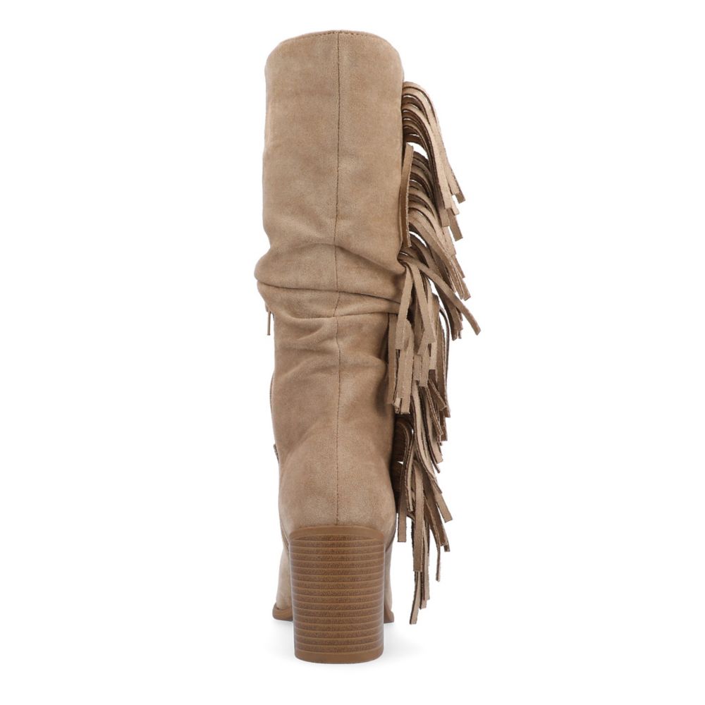 WOMENS HARTLY FRINGED EXTRA WIDE CALF  DRESS BOOT