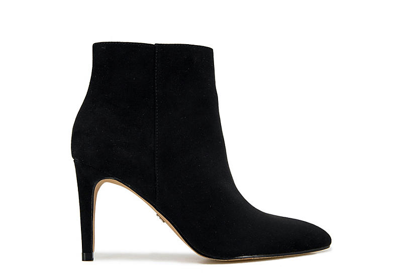 Black Xoxo Womens Tylie Almond Toe Heeled Bootie | Boots | Rack Room Shoes