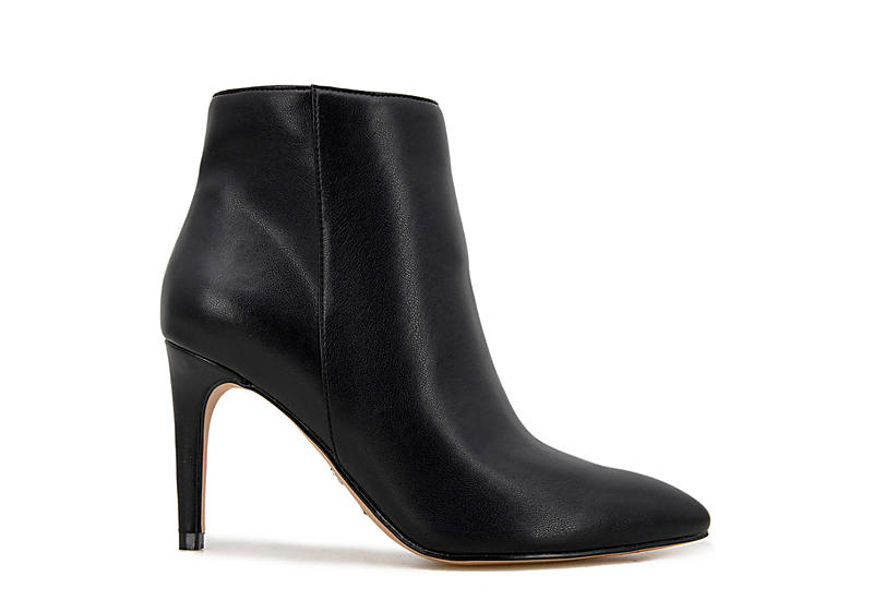 Black Xoxo Womens Nayeli Almond Toe Heeled Bootie | Boots | Rack Room Shoes