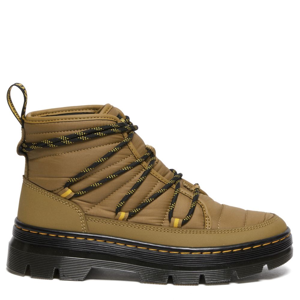 Olive Dr.martens Womens Combs W Padded Combat Boot Rack Room Shoes