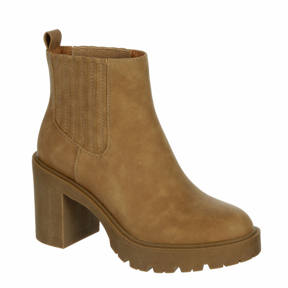 Brown tan flat ankle boots - Shoelace - Women's Shoes, Bags and Fashion
