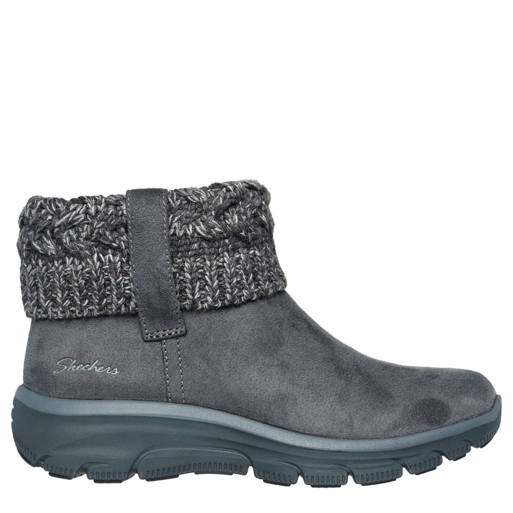 Dark Grey Womens Easy Going Cozy Ankle Boot Skechers Rack Room