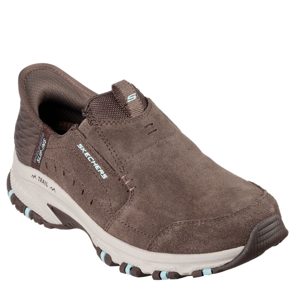 Derfor Algebra Staple Dark Taupe Skechers Womens Slip-ins Hillcrest Nature Walk Hiking Boot |  Boots | Rack Room Shoes