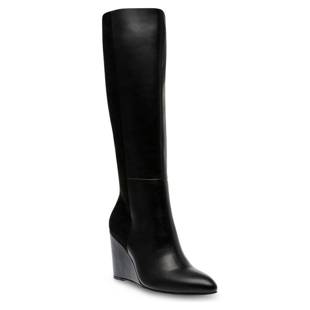 Black Dv By Dolce Vita Womens Pauliana Tall Wedge Dress Boot | Boots ...