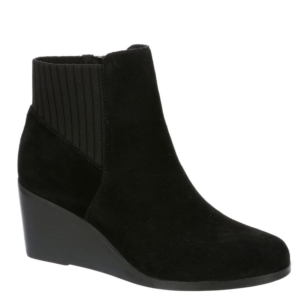 Black Lauren Blakwell Womens Tanner Wedge Boot | Rack Room Shoes