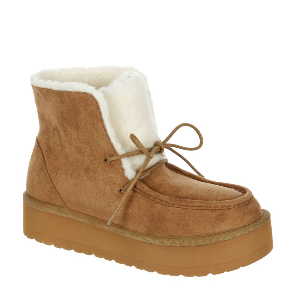 Tan Madden Girl Womens Earnest Fur Ankle Boot Rack Room Shoes