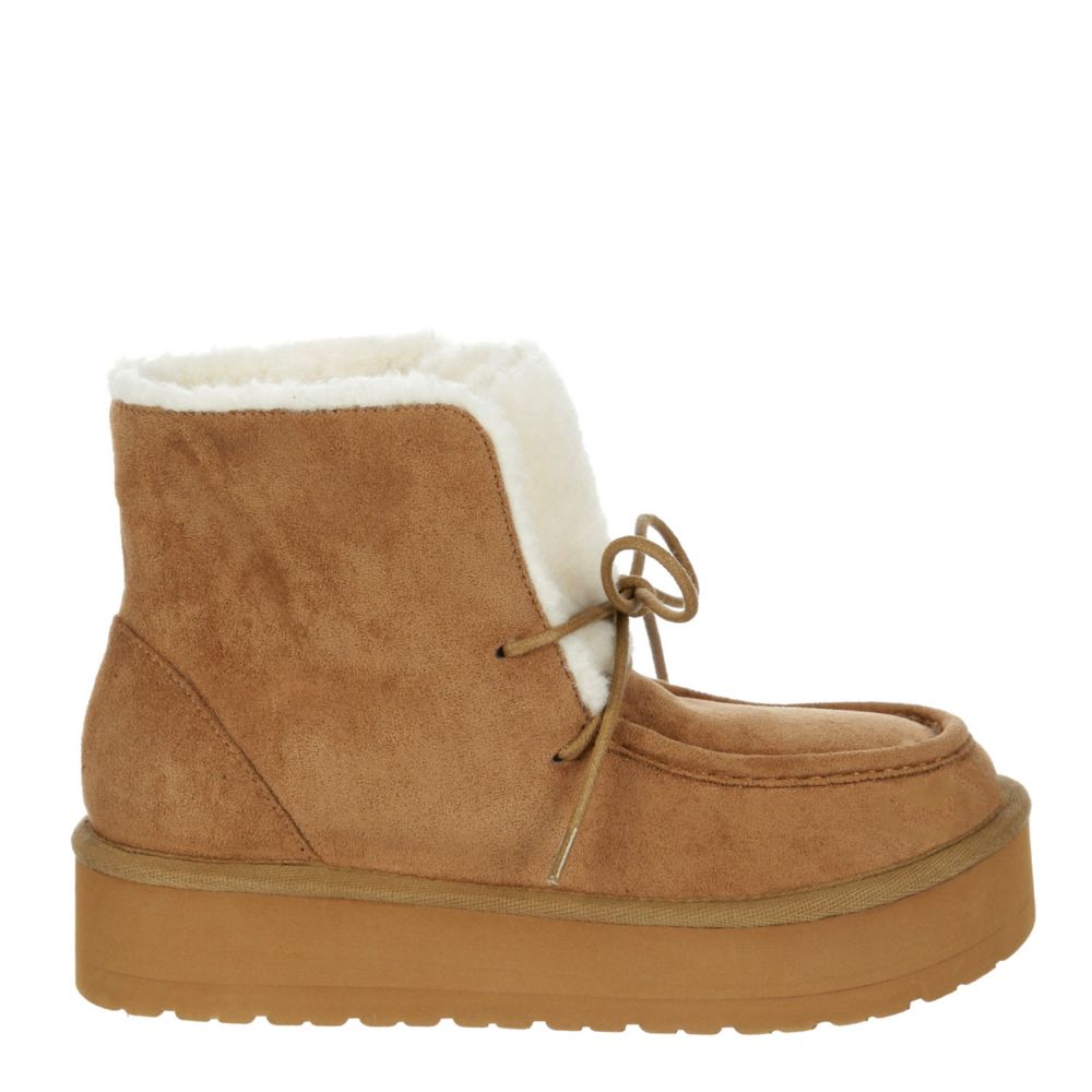 Tan Womens Earnest Fur Ankle Boot | Madden Girl | Rack Room Shoes