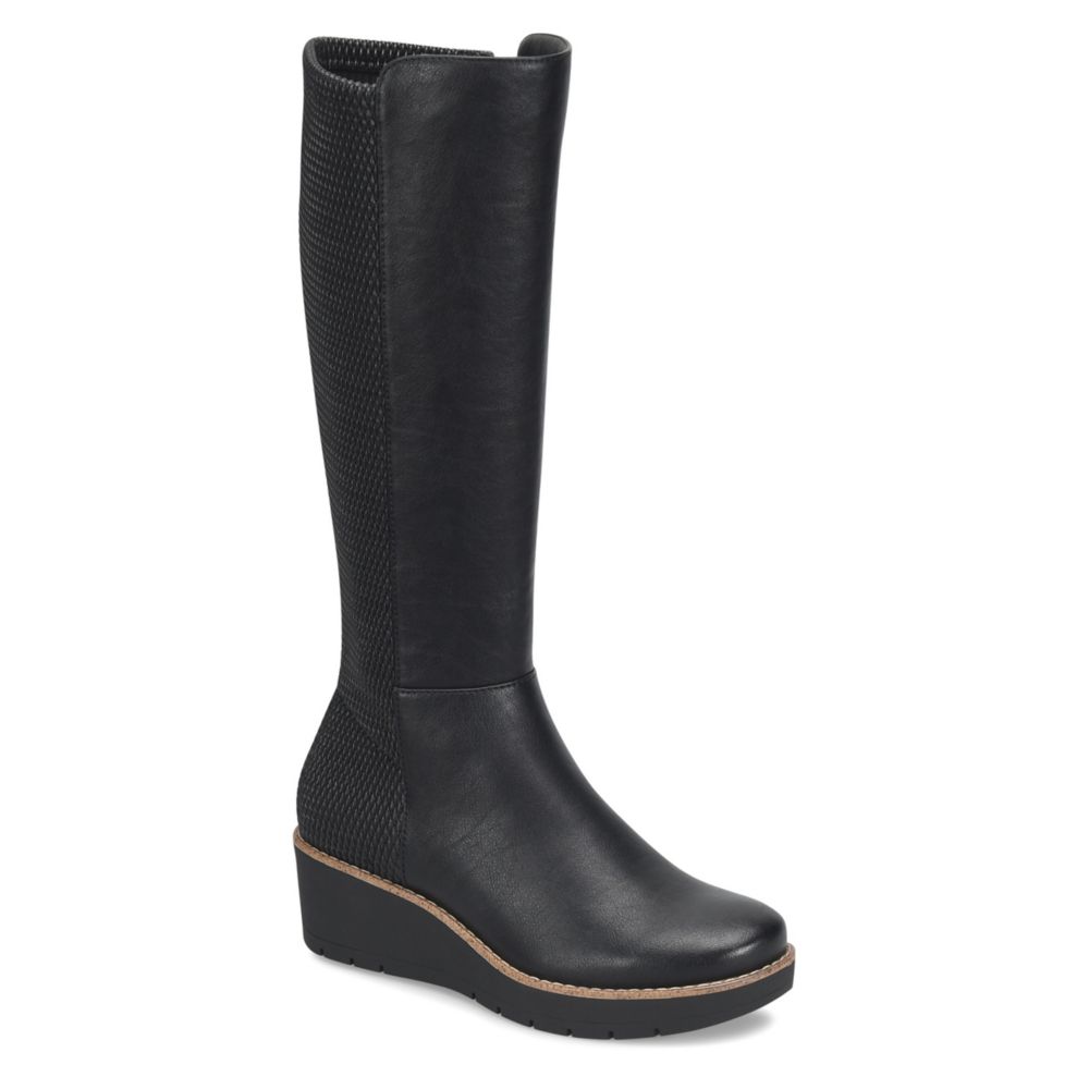 Womens black shop wedge boots