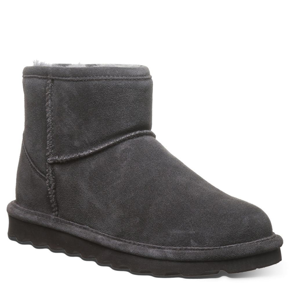 Dark Grey Womens Alyssa Water Resistant Fur Boot | Bearpaw | Rack Room ...