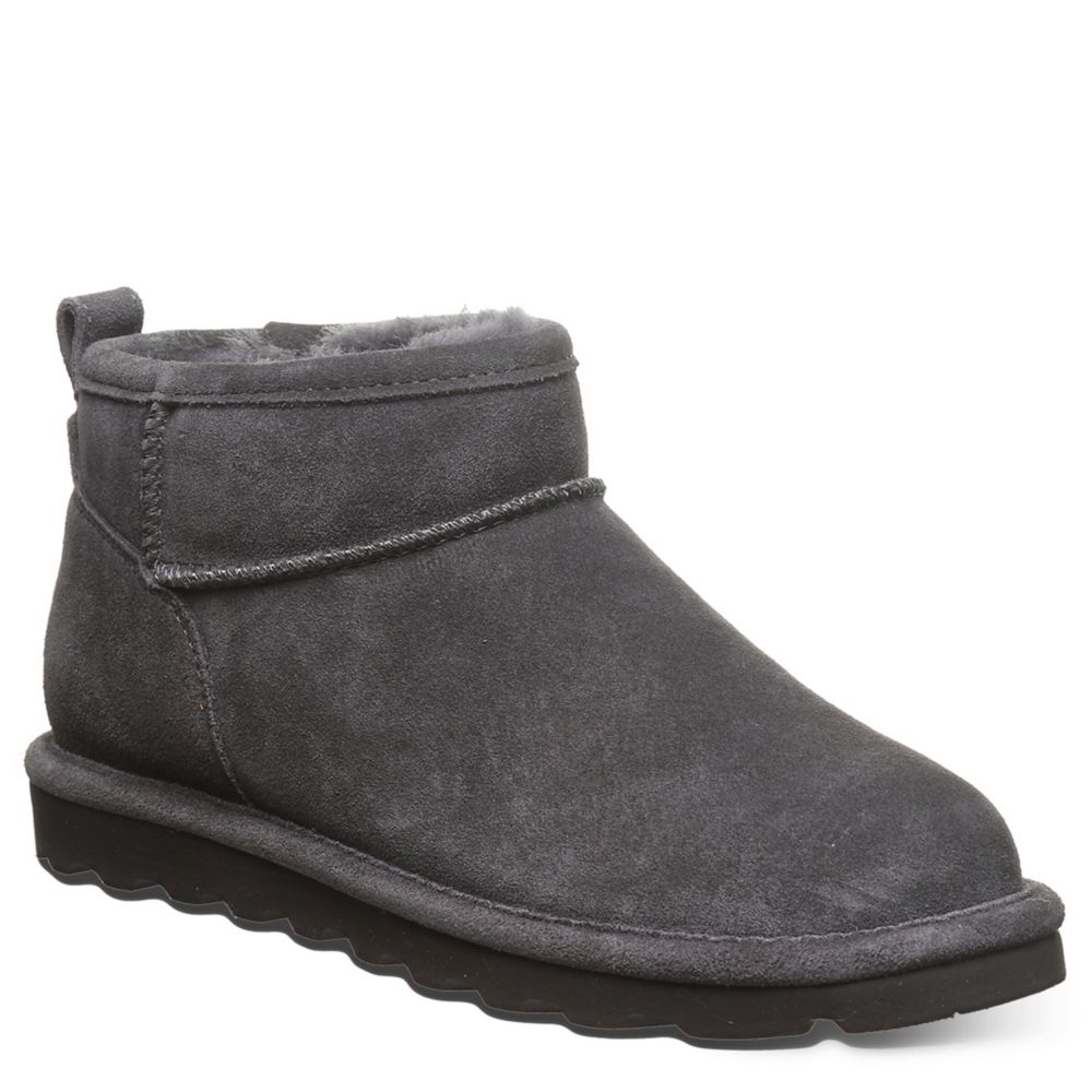 Dark Grey Bearpaw Womens Shorty Fur Boot | Boots | Rack Room Shoes