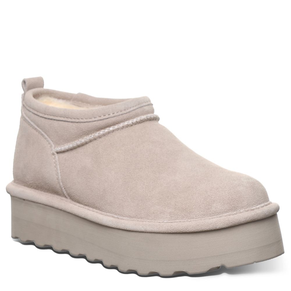 Taupe Bearpaw Womens Retro Super Shorty Water Resistant Boot Rack Room Shoes