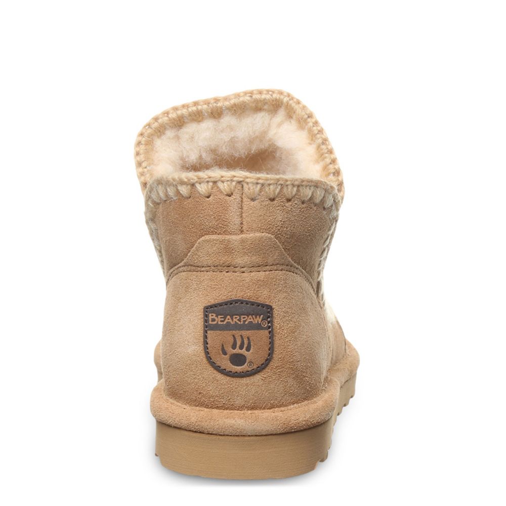 Bearpaw Womens Winter Fur Water Resistantboot