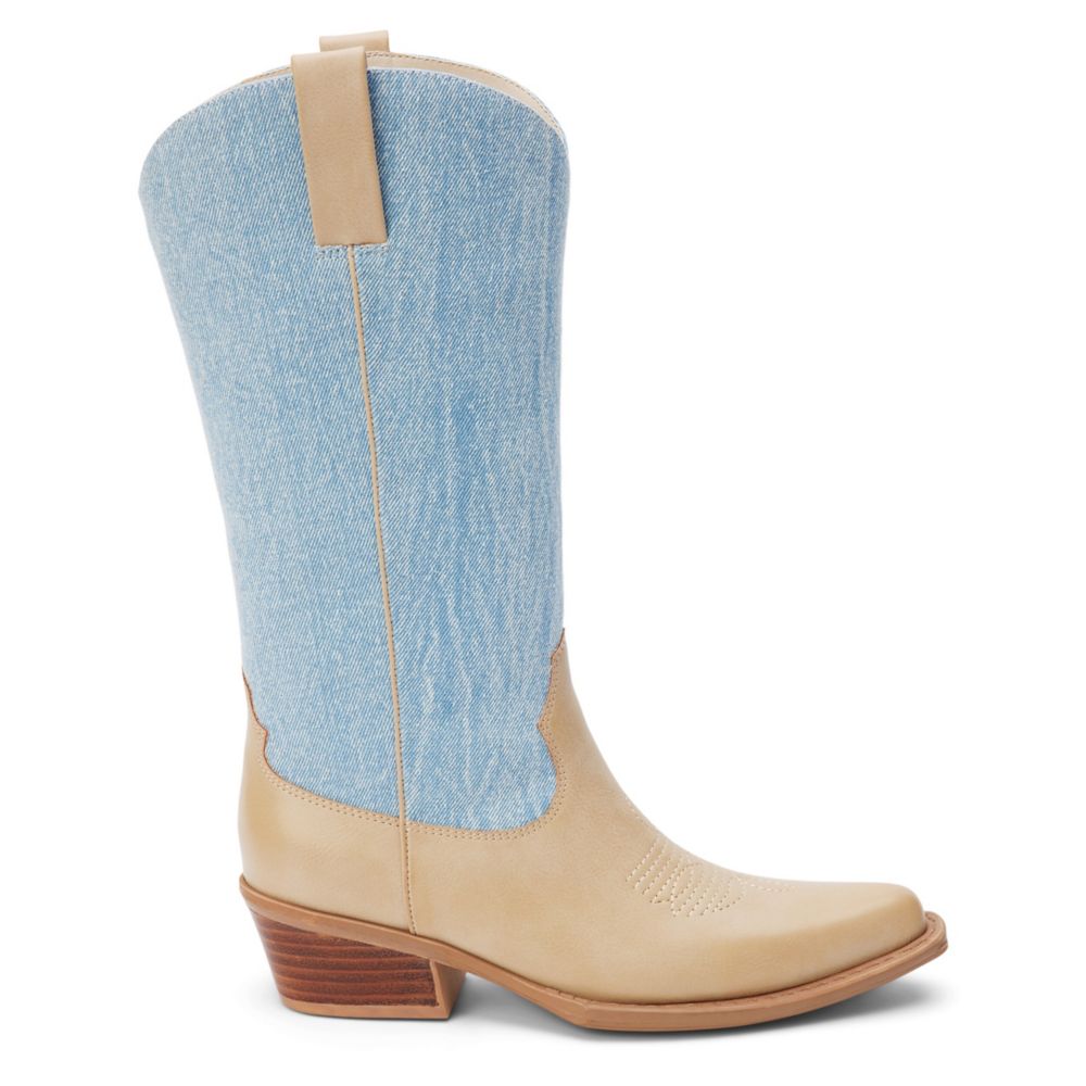Denim Womens Banks Western Boot Coconuts Rack Room Shoes