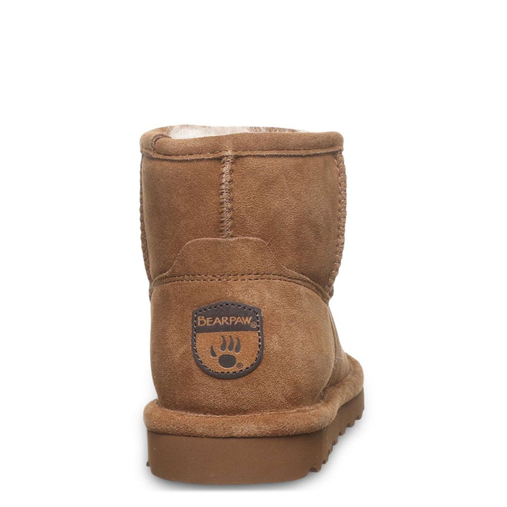 Brown Bearpaw Womens Alyssa Wide Water Resistant Fur Boot Rack Room Shoes