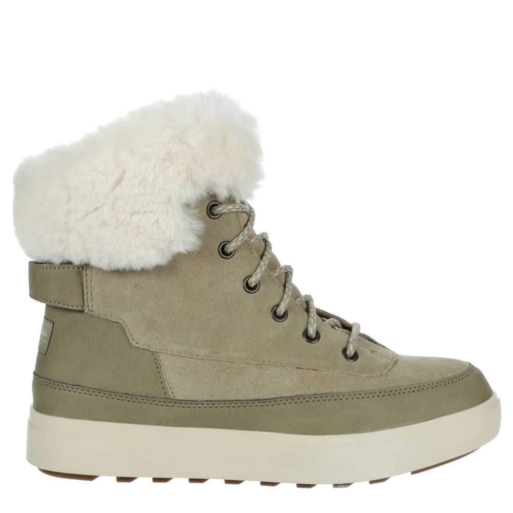 WOMENS RYANNA LACE UP FUR BOOT