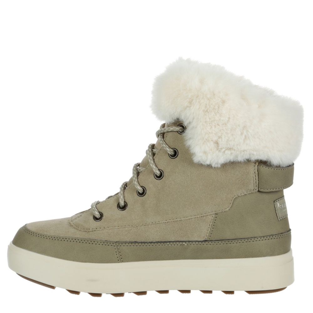 WOMENS RYANNA LACE UP FUR BOOT