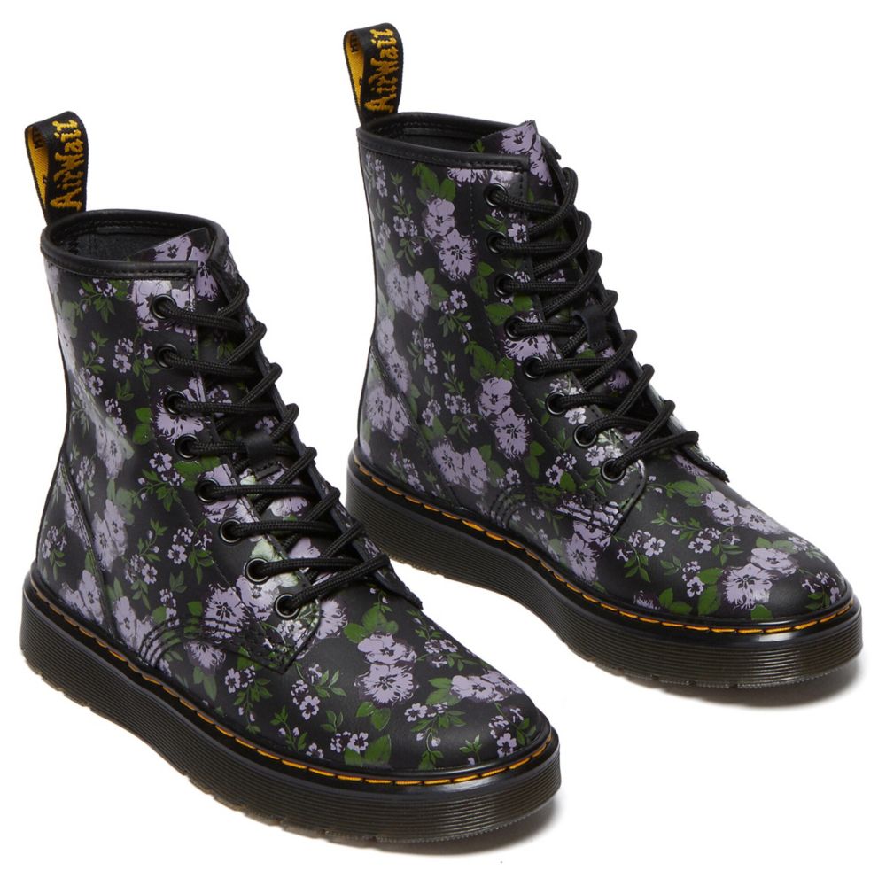 WOMENS BLACK PRIMROSE FLORAL HYDRO ZAVALA LACE UP BOOT